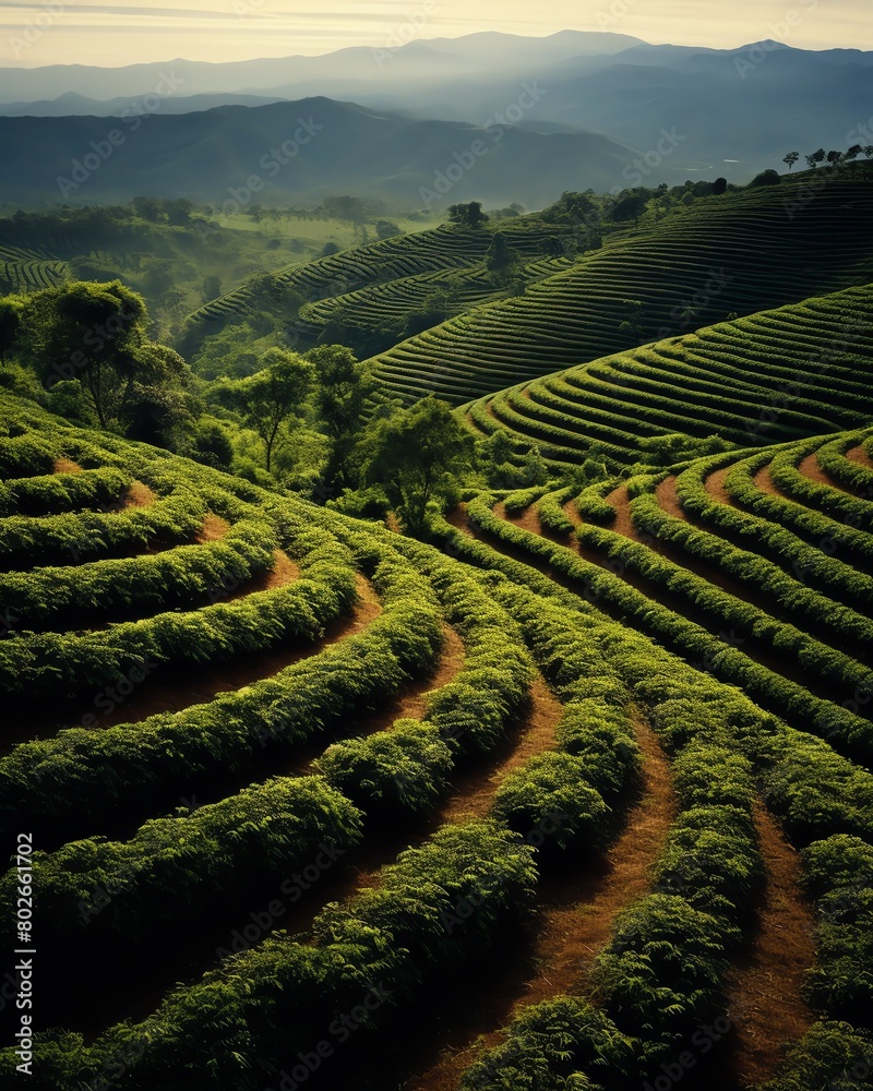 coffee plantation, vast coffee plantation