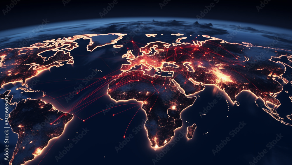 Fototapeta premium globe on the world map background