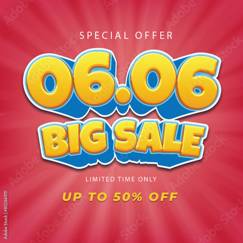 0606 big sale special offer discount banner