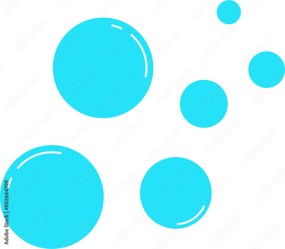Blue Water Bubbles Illustration Vector Blue Water Bubbles Illustration Vector