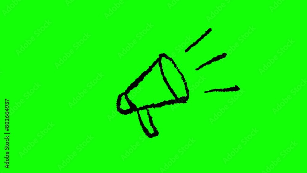 Hand drawn speaker frame by frame animation on chroma key green screen background. Hand drawn speaker frame by frame animation on chroma key green screen background.