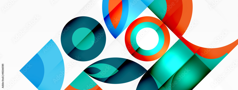 A collection of vibrant geometric shapes, resembling eyewear frames, in various shades such as electric blue, aqua, and azure, creating a visually striking piece of art on a white background A collection of vibrant geometric shapes, resembling eyewear frames, in various shades such as electric blue, aqua, and azure, creating a visually striking piece of art on a white background