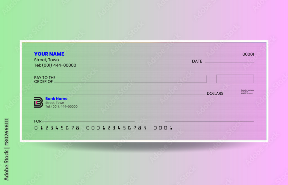 Gradient blank check template