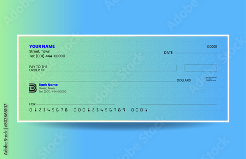 Gradient blank check template