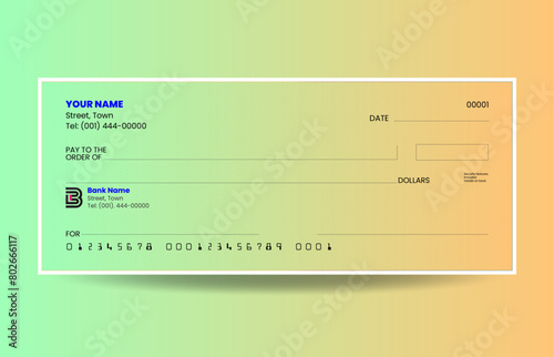 Gradient blank check template