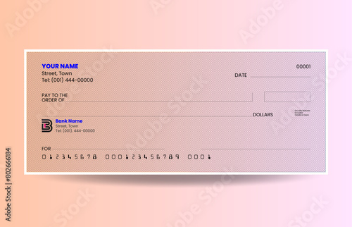 Gradient blank check template vector