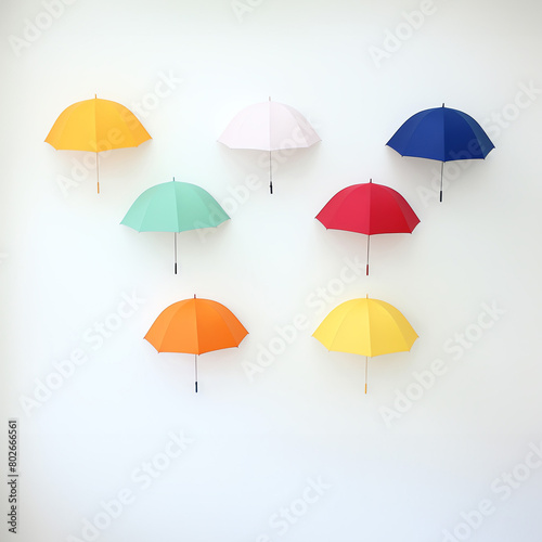 umbrella art installation, colorful umbrella art installation