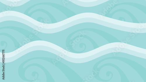 background blue ocean curly wave