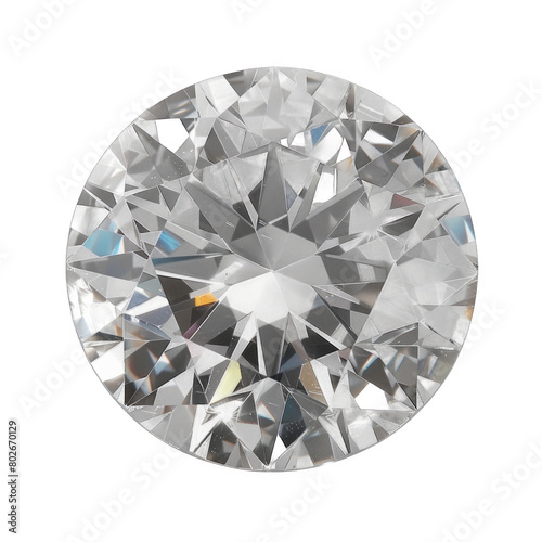 A large white diamond is displayed on a white background