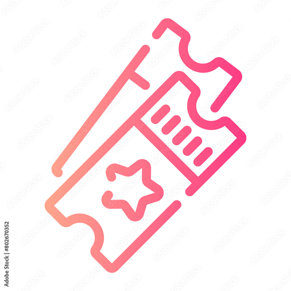 ticket Line Gradient Icon ticket Line Gradient Icon