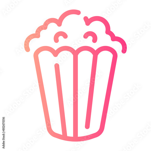 popcorn Line Gradient Icon