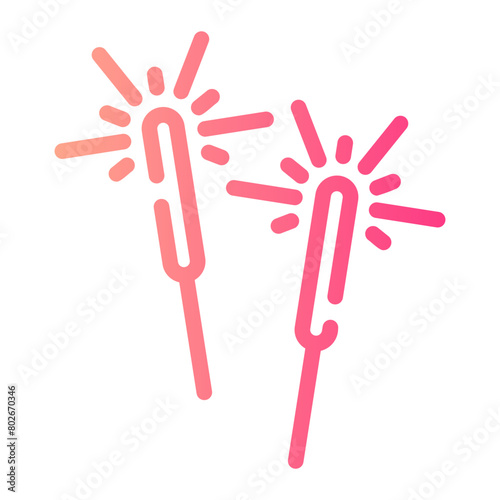 sparkler Line Gradient Icon