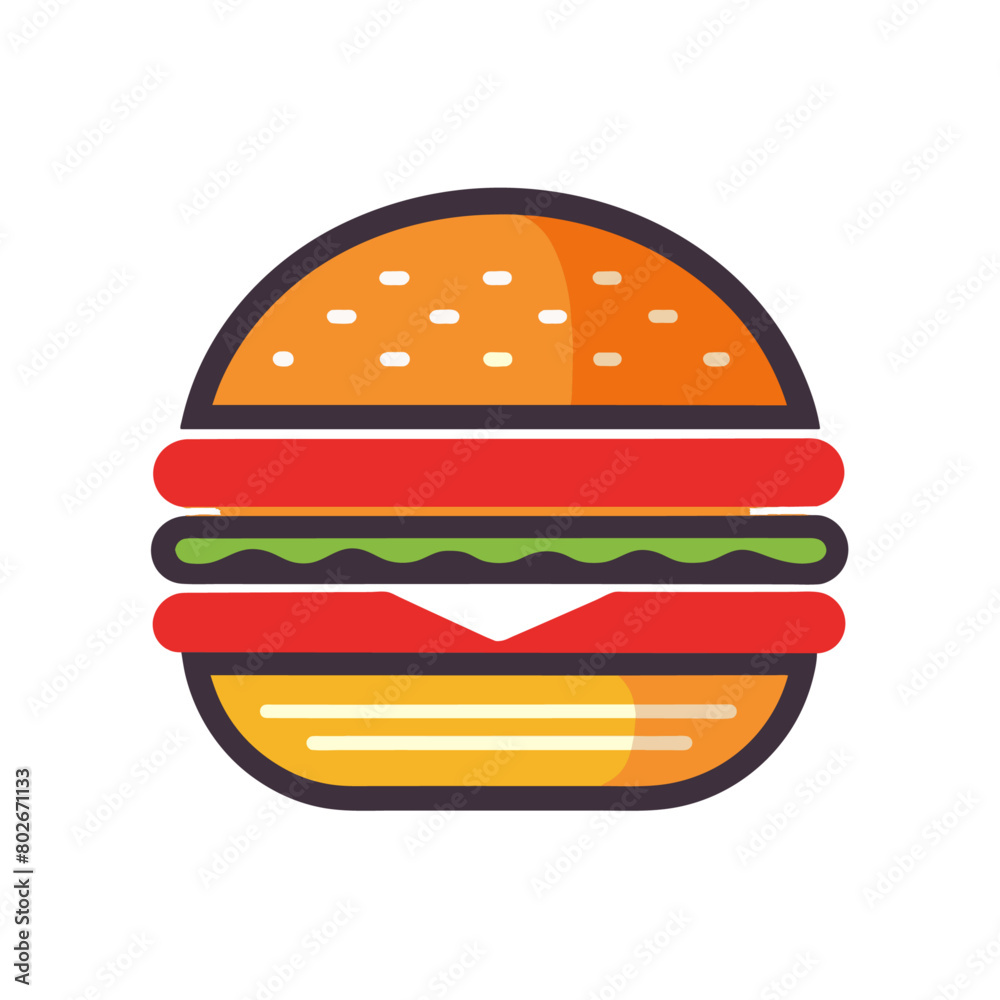 Logo burger with a minimalist depiction of grill marks Logo burger with a minimalist depiction of grill marks