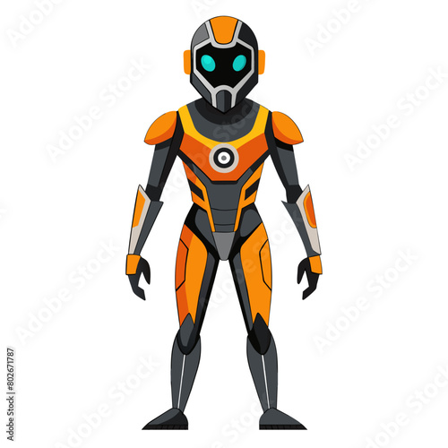 A humanoid robot with a sleek and streamlined design