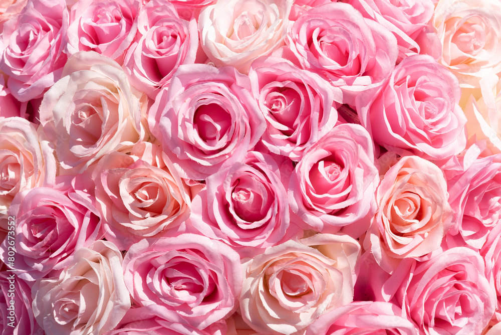 Background full of realistic fabric Roses, Fabric roses texture background Background full of realistic fabric Roses, Fabric roses texture background