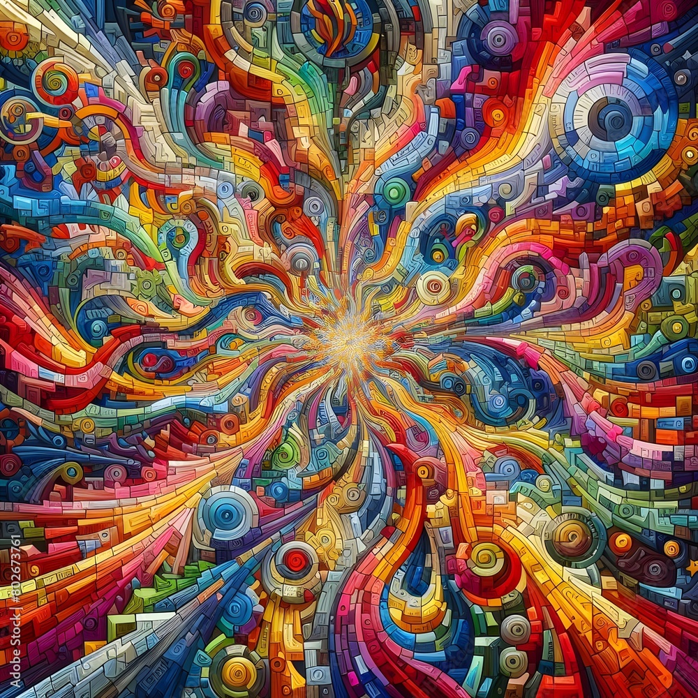 Jubilant Jigsaw abstract colorful shapes fitting together like puzzle background Jubilant Jigsaw abstract colorful shapes fitting together like puzzle background