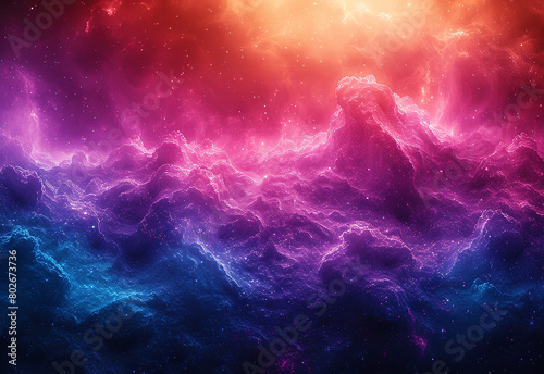 colorful background with a purple, pink and blue color, in the style of dark sky-blue and dark pink, pictorial space, dark red, mist, cosmic, vibrant 