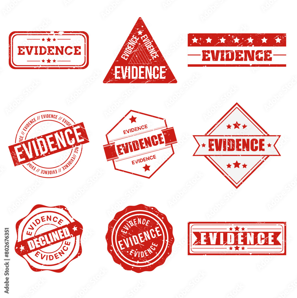 set of stamps with evidence set of stamps with evidence