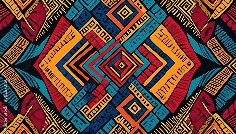 Bold Geometric Pattern Design Inspired By African