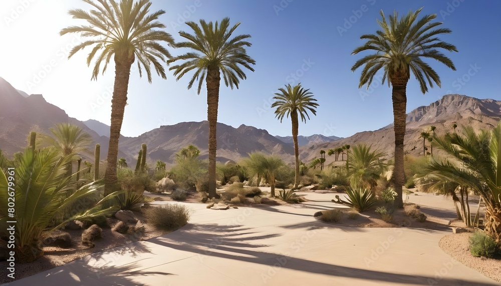 Envision A Desert Oasis Where Palm Trees Sway Not