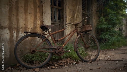 Abandoned by the roadside, a rusty bicycle holds the key to a nostalgic journey back in time ai_generated