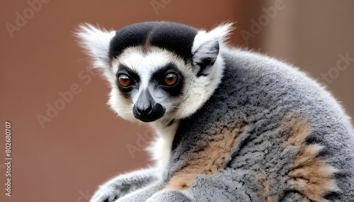 A Lemur With Its Tail Wrapped Around Its Body Kee 3
