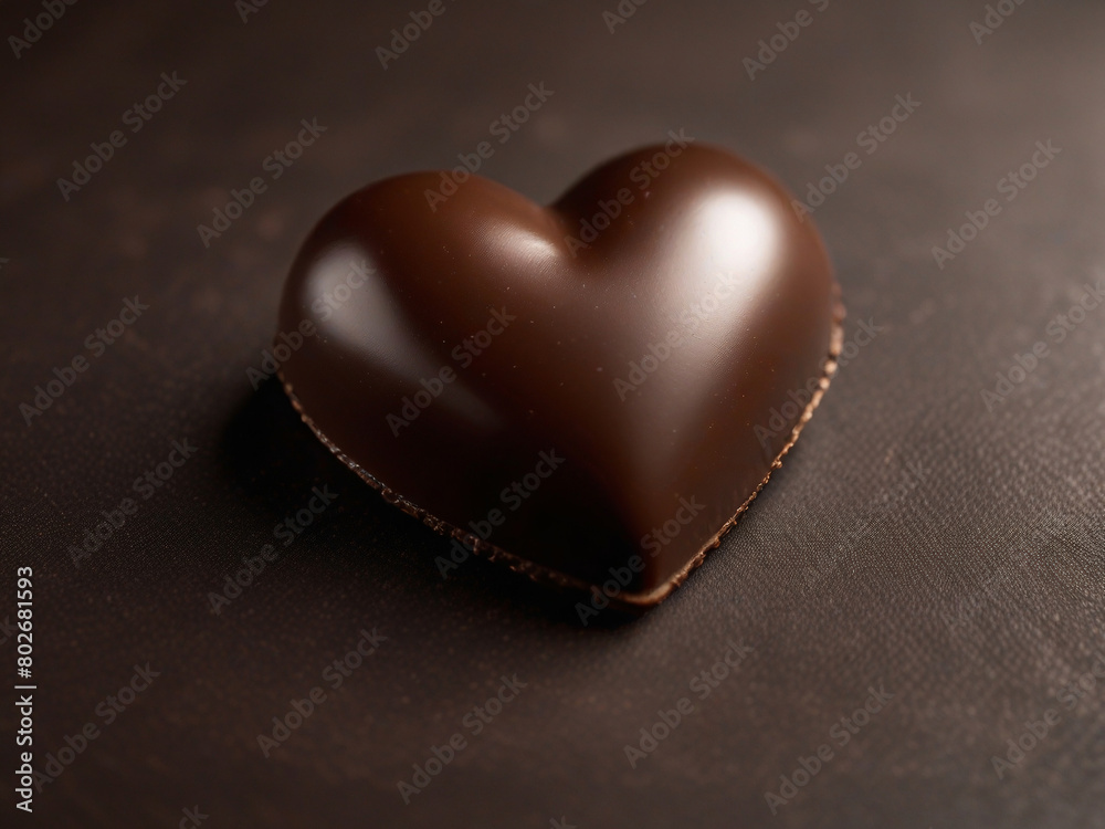 A close-up of a chocolate heart, perfect for Valentine's Day or special occasions. A close-up of a chocolate heart, perfect for Valentine's Day or special occasions.