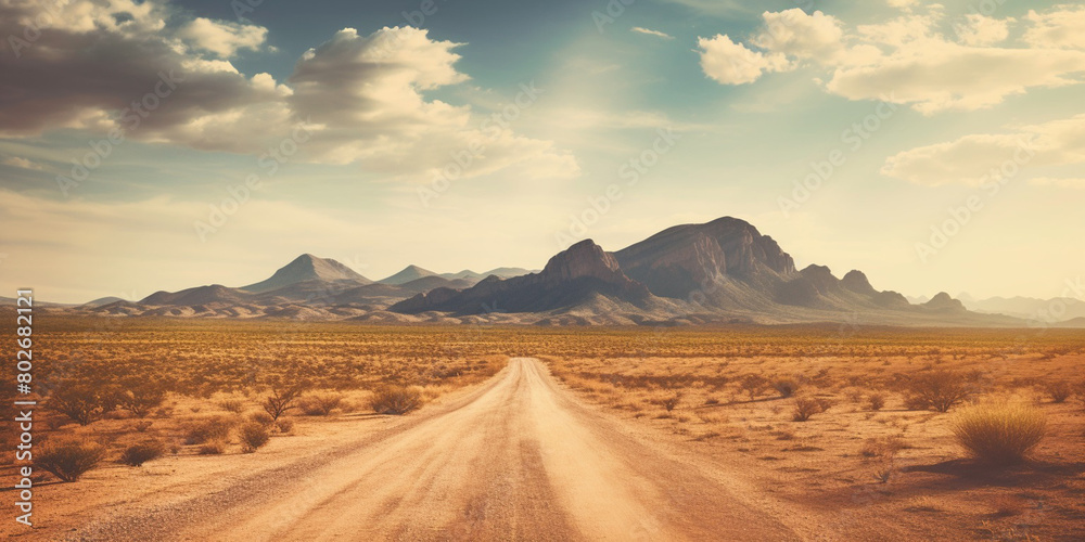 Mountain desert Texas background landscape. AI-Generated Image