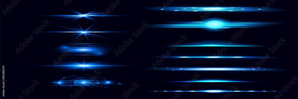 Red horizontal lens flares pack. Laser beams, horizontal light flares. Glowing streaks on dark background. Luminous abstract sparkling lined background. Red horizontal lens flares pack. Laser beams, horizontal light flares. Glowing streaks on dark background. Luminous abstract sparkling lined background.