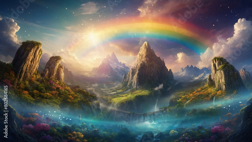 High-Quality Rainbow Background and 8k Rainbow Wallpaper © Graphic Myth