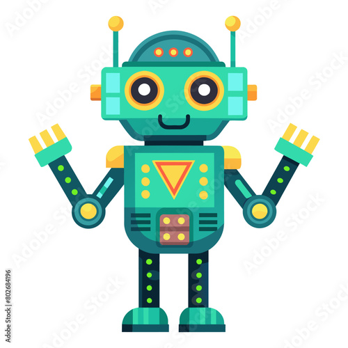 A robot with circuitry patterns on body
