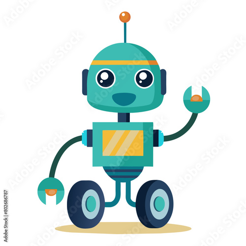 A robot with wheels for feet