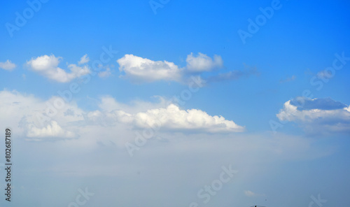 blue sky background with clouds  Beautiful white cloud on blue sky background  cloud closeup