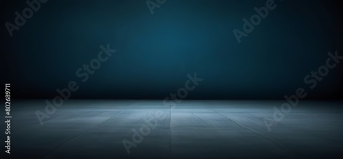 Blue navy color studio background. Space for selling products on the website