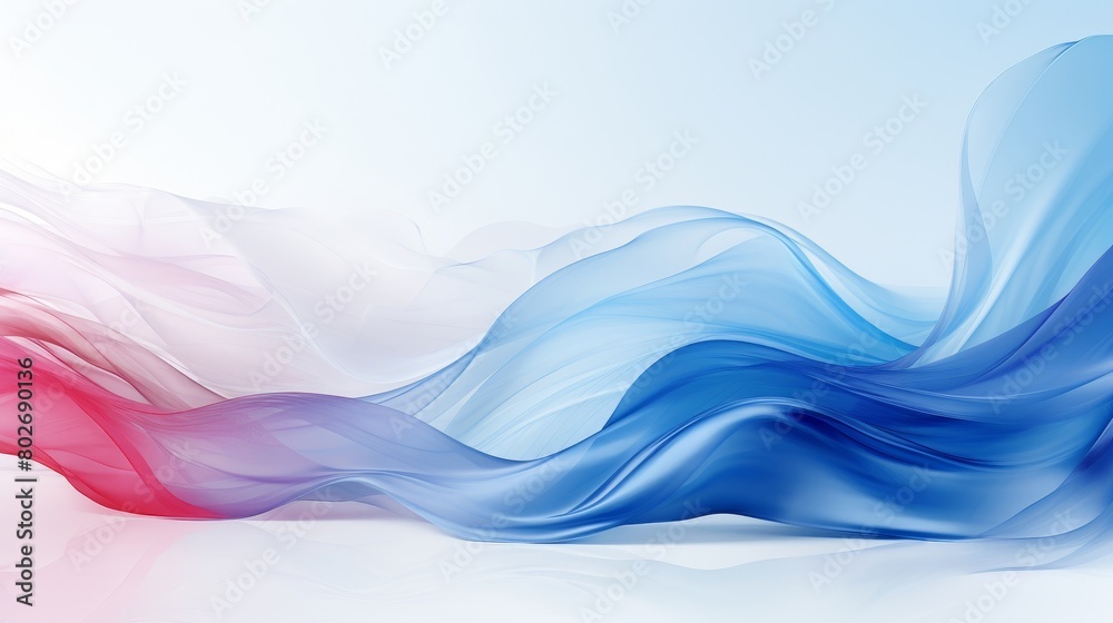 Fototapeta premium Abstract wind, breeze blue, airy waves, air purifier ad