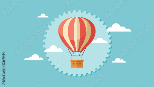 A stamp featuring a hot air balloon symbolizes the feeling of hope and weightlessness that the individual experiences as their mental health improves..