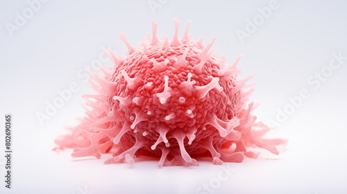 Cell cancer on white background  photo shot