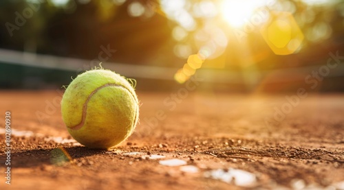 tennis ball on the court © Hachem