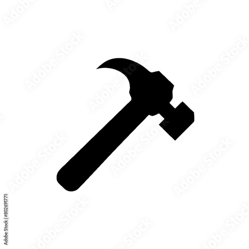 Hammer Vector Icon Illustration on a transparent background, Hammer Icon