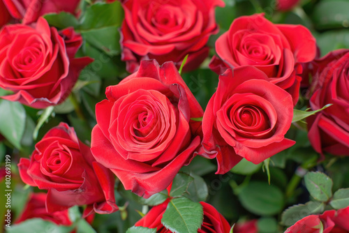 Red roses symbolizing deep love