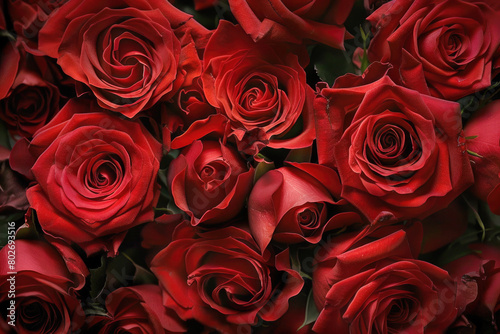 Red roses symbolizing deep love