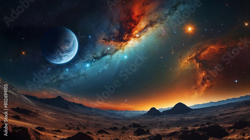 High-Quality Planet Or Space Background and 8k Wallpaper © Graphic Myth