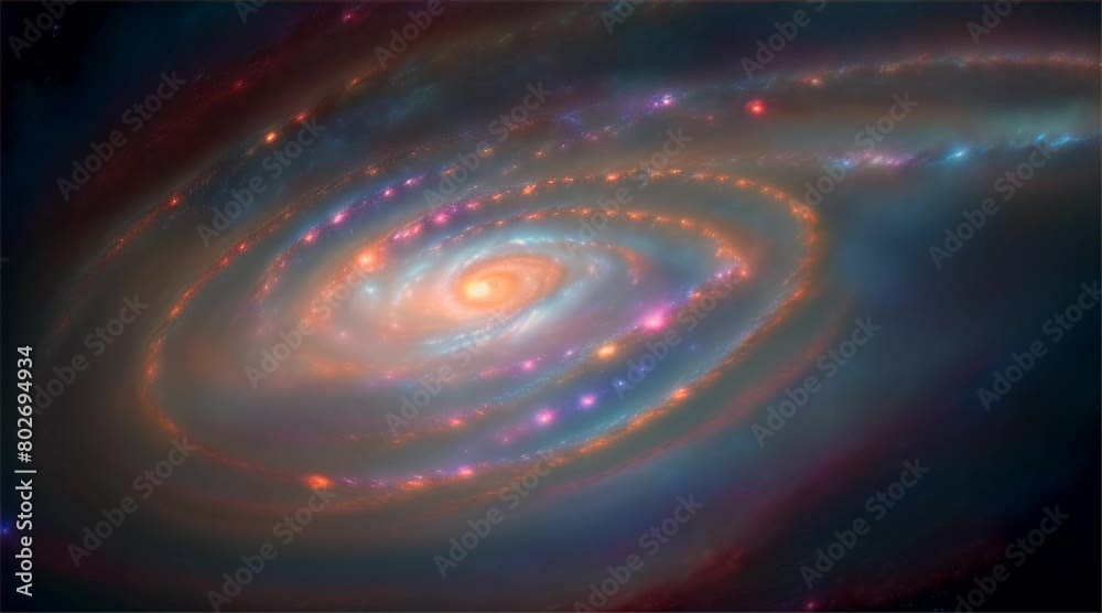 Blue Cosmic Swirl: A vibrant spiral galaxy swirls gracefully in space ...
