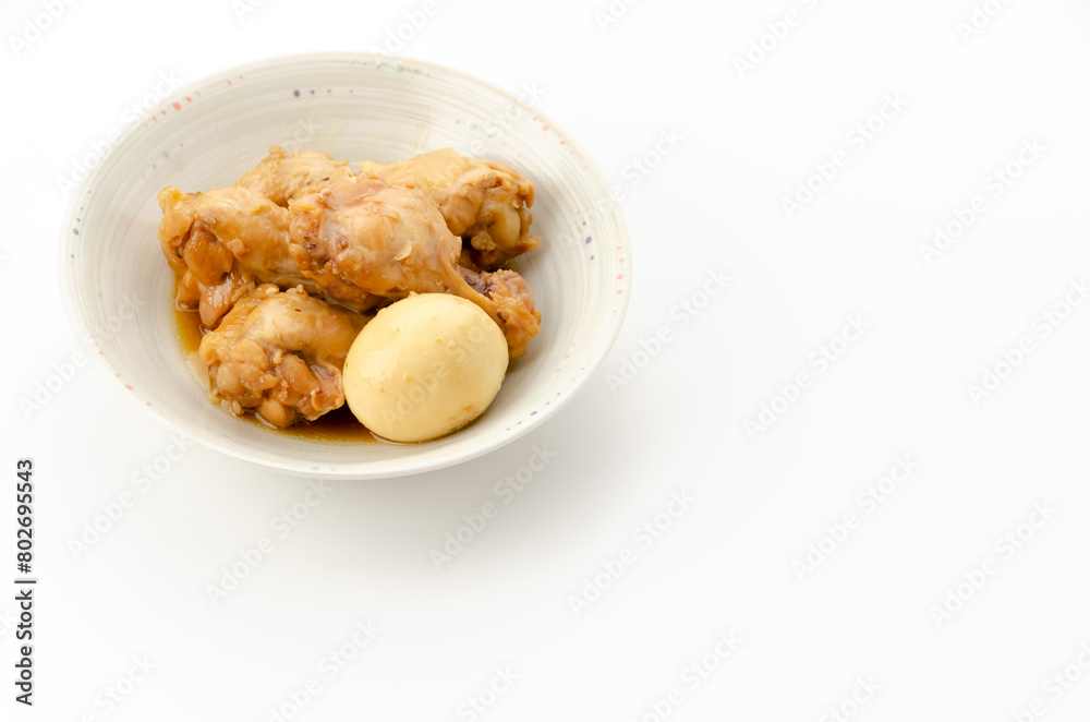 鶏手羽元とたまごの甘辛煮