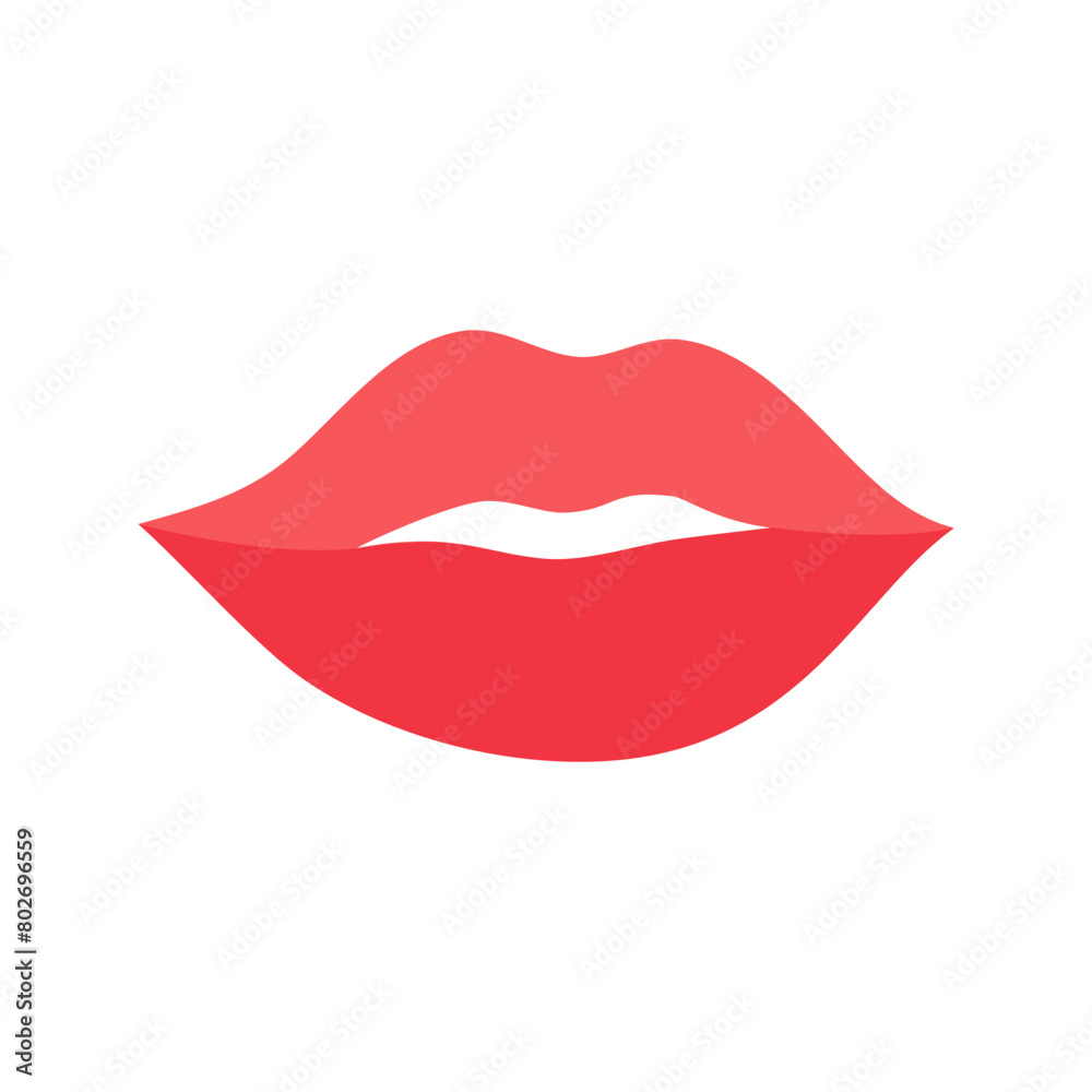 Lip icon on white background. Lip icon on white background.