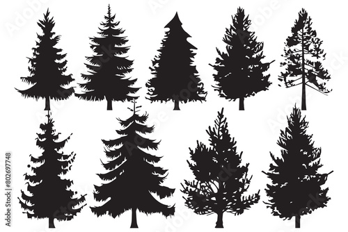 Christmas Tree Silhouette vectors