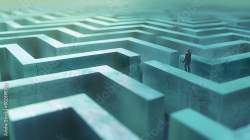 Wallpaper Mural Maze in 3D illustration created by AI. Torontodigital.ca