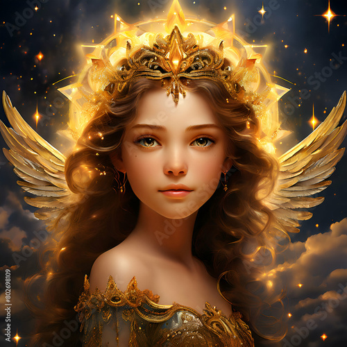 girl with golden wings