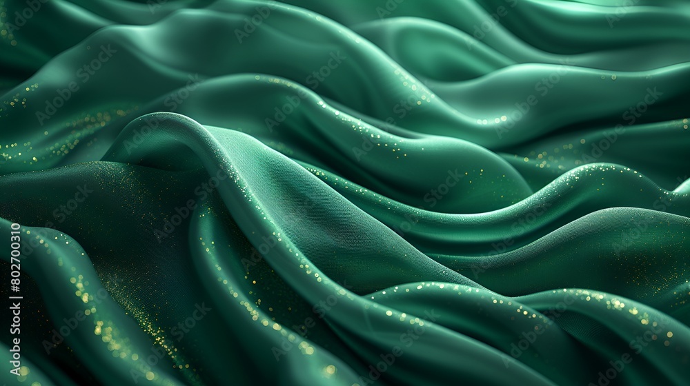 Green high-end fabric - waves - fashion background - graphic resource Green high-end fabric - waves - fashion background - graphic resource