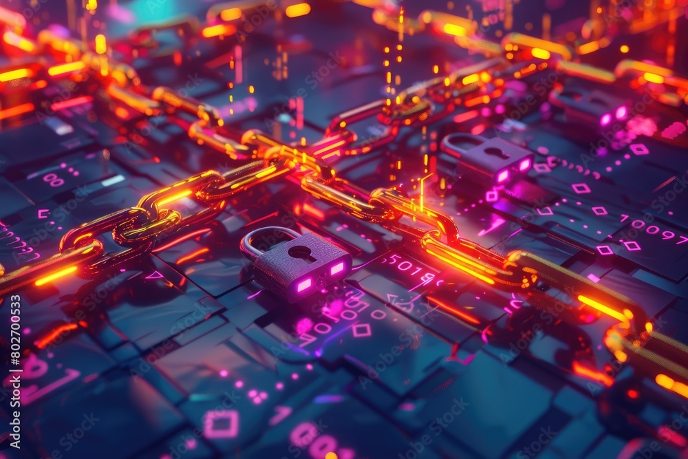 Digital chain link Link protection, Chain of network connections background, Blockchain and network. Digital chain link Link protection, Chain of network connections background, Blockchain and network.